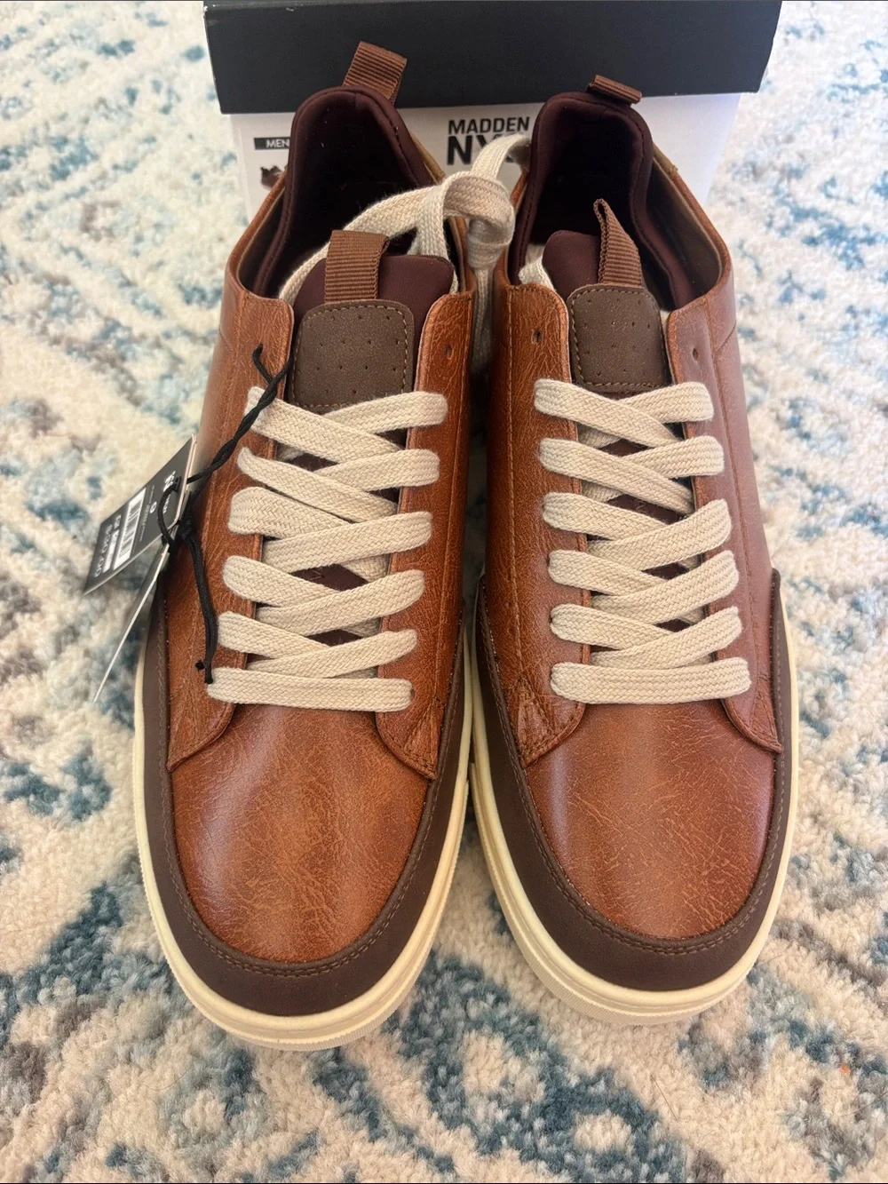 Men’s Brown Leather Low-Top Sneakers